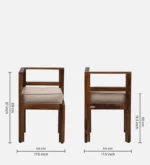Yorvella Solid Wood Dining Table Set in Natural Harmony Finish - Image 4