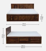 Yrbanova Contemporary Storage Bed with Luxury Finish - Image 5