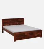 Yrvon Queen Size Bed Without Storage in Smoked Walnut Finish by Elmarq - Image 8