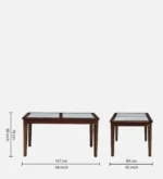 Uorixa Solid Wood Dining Table Set with Cushioned Seating in Natural Finish - Image 4