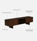 Best wooden tv unit for living room with storage in india online - Image 8