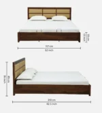 Beltrix Modern Wooden Bed with Spacious Storage Area - Image 7