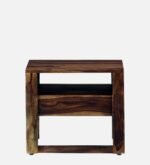 Brynn Mango Wood Bedside Table in Natural Brown Finish - Image 2