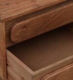 Sovren Solid Wood Bedside Table in Warm Clay Natural Finish - Image 2