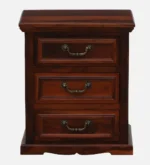Caldrew Solid Wood Nightstand in Vanilla Bark Natural Finish with Drawer - Image 3