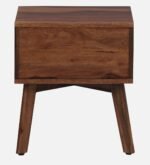 Weldyn Solid Teak Nightstand in Dusk Amber Finish with Shelf - Image 2