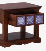 Ulvren Acacia Wood Bedside Table in Golden Loam Natural Finish - Image 3