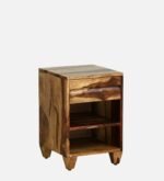 Kroven Acacia Wood Nightstand in Rustic Loam Finish with Drawer - Image 2