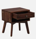 Weldyn Solid Teak Nightstand in Dusk Amber Finish with Shelf - Image 3