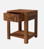 Frevyn Mango Wood Bedside Table in Dusty Hazel Finish - Image 2