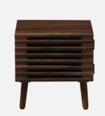 Grevolk Acacia Wood Nightstand in Aged Pumice Finish with Door - Image 3