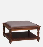 Birchwood Round Coffee Table with Wicker Shelf in White - Image 3