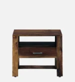 Brynn Mango Wood Bedside Table in Natural Brown Finish - Image 3