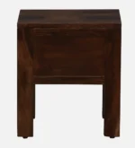 Queln Solid Wood Bedside Table in Mossy Stone Natural Finish - Image 3