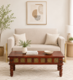 Jackfruit Wood Traditional Coffee Table in Dark Mahogany