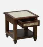 Sylven Teak Wood Bedside Table in Meadow Brown Natural Finish - Image 3
