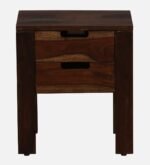Queln Solid Wood Bedside Table in Mossy Stone Natural Finish - Image 4