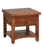 Skoven Mango Wood Nightstand in Mocha Stone Finish - Image 4