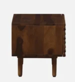 Grevolk Acacia Wood Nightstand in Aged Pumice Finish with Door - Image 5