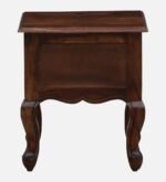 Daven Acacia Wood Nightstand in Golden Pebble Finish with Drawer - Image 3