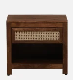 Osvren Solid Wood Nightstand in Bark Amber Finish with Drawer - Image 5