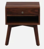 Weldyn Solid Teak Nightstand in Dusk Amber Finish with Shelf - Image 6