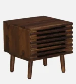 Grevolk Acacia Wood Nightstand in Aged Pumice Finish with Door - Image 6