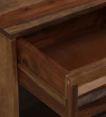 Nilsson Solid Sheesham Wood Nightstand in Natural Teak Finish - Image 6