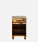 Kroven Acacia Wood Nightstand in Rustic Loam Finish with Drawer - Image 5
