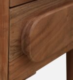 Sovren Solid Wood Bedside Table in Warm Clay Natural Finish - Image 6