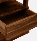 Pelvyn Sheesham Wood Bedside Table in Sunlit Stone Natural Finish - Image 5