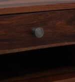 Weldyn Solid Teak Nightstand in Dusk Amber Finish with Shelf - Image 5