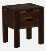 Queln Solid Wood Bedside Table in Mossy Stone Natural Finish - Image 8