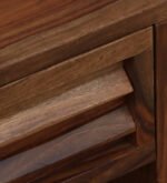 Nilsson Solid Sheesham Wood Nightstand in Natural Teak Finish - Image 7