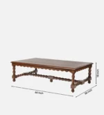 Jackfruit Wood Traditional Coffee Table in Dark Mahogany - Image 5