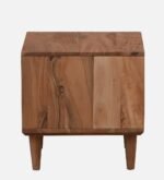 Sovren Solid Wood Bedside Table in Warm Clay Natural Finish - Image 8