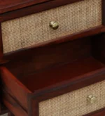 Felorn Sheesham Wood Bedside Table in Twilight Walnut Natural Finish - Image 8