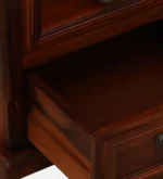 Caldrew Solid Wood Nightstand in Vanilla Bark Natural Finish with Drawer - Image 6