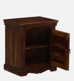 Wrevolk Solid Wood Nightstand in Golden Fawn Finish with Open Shelf4 - Image 8