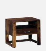 Brynn Mango Wood Bedside Table in Natural Brown Finish - Image 7