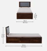Eakvera Solid Wood Single Bed in Light Natural Finish - Image 7