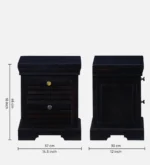 Veldorn Solid Wood Bedside Table in Pale Moss Finish - Image 7