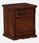 Caldrew Solid Wood Nightstand in Vanilla Bark Natural Finish with Drawer - Image 8