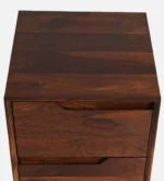 Zovren Solid Wood Bedside Table in Dusty Ember Natural Finish - Image 9
