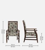Siting Sheesham Wood Arm Chair In Provincial Teak Finish - Image 9