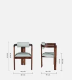 mall Sheesham Wood Arm chair In Provincial Teak Finish - Image 3