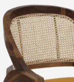 salvary Sheesham Wood Arm Chair In Scratch Resistant Provincial Teak Finish with Cane Mesh - Image 9