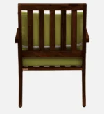 wilton Sheesham Wood Arm Chair In Green & Rustic Teak Finish - Image 7