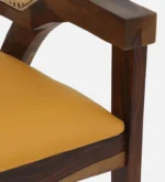 salvary Sheesham Wood Arm Chair In Scratch Resistant Provincial Teak Finish with Cane Mesh - Image 10