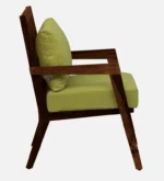 wilton Sheesham Wood Arm Chair In Green & Rustic Teak Finish - Image 3